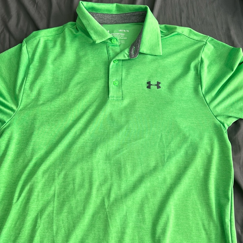 Under Armour “Playoff Polo” green golf shirt - Picture 1 of 3